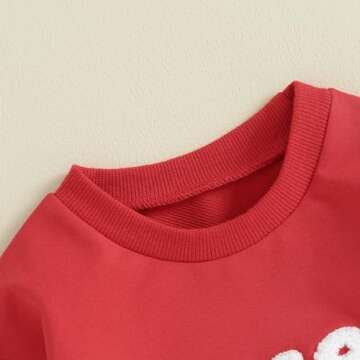 Lesimsam Newborn Baby Boy Girl Valentines Outfit Sweatshirt Bubble Romper Oversized Long Sleeve One-Piece Outfit (Red Lover Boy, 0-3 Months)
