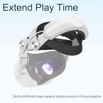 8VR Head Strap for Oculus Quest 2 with 6400mAh Battery