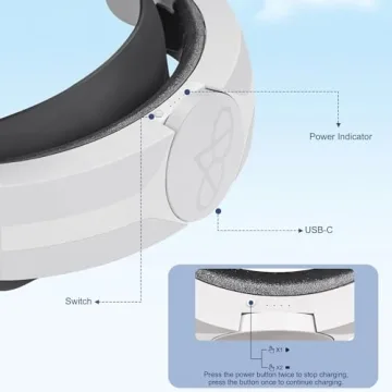 8VR Head Strap for Oculus Quest 2 with 6400mAh Battery