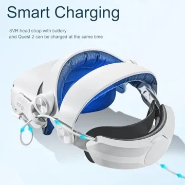 8VR Head Strap for Oculus Quest 2 with 6400mAh Battery
