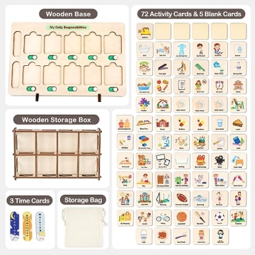 Dreamon Wooden Schedule: Engaging Chore Chart for Kids