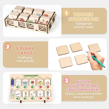 Dreamon Wooden Schedule: Engaging Chore Chart for Kids