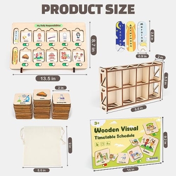 Dreamon Wooden Schedule: Engaging Chore Chart for Kids