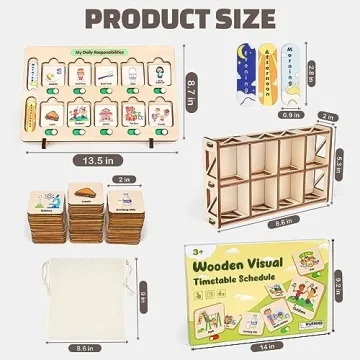 Dreamon Wooden Schedule: Engaging Chore Chart for Kids
