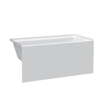 Fine Fixtures Alcove Soaking Bathtub with Glossy Finish