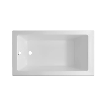 Fine Fixtures Alcove Soaking Bathtub with Glossy Finish