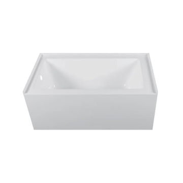 Fine Fixtures Alcove Soaking Bathtub with Glossy Finish