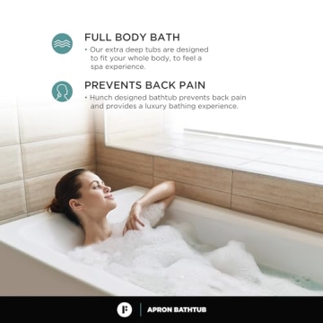 Fine Fixtures Alcove Soaking Bathtub with Glossy Finish