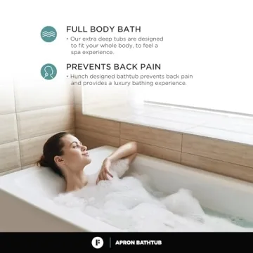 Fine Fixtures Alcove Soaking Bathtub with Glossy Finish