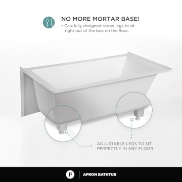 Fine Fixtures Alcove Soaking Bathtub with Glossy Finish