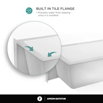 Fine Fixtures Alcove Soaking Bathtub with Glossy Finish