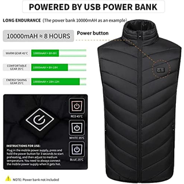 Stay Warm with Heated USB Electric Vest for Winter Adventures