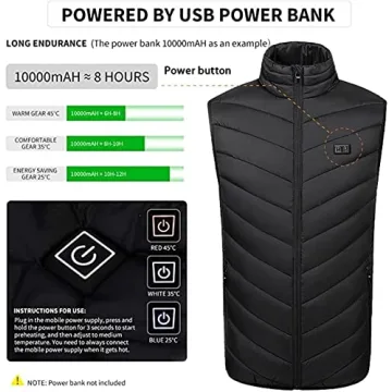 Stay Warm with Heated USB Electric Vest for Winter Adventures