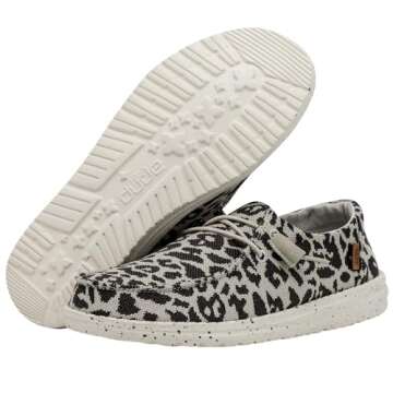 Hey Dude Wendy Cheetah Grey Slip-On Loafers for Women