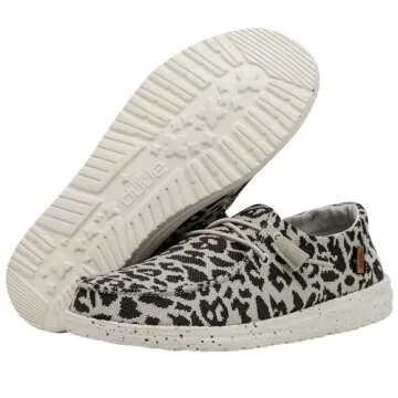 Hey Dude Wendy Cheetah Grey Slip-On Loafers for Women