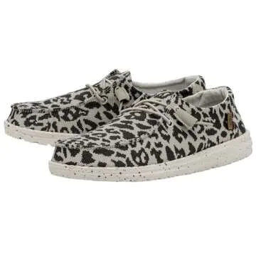 Hey Dude Wendy Cheetah Grey Slip-On Loafers for Women