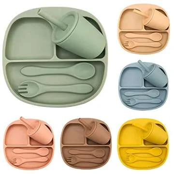 Durable Silicone Feeding Set for Toddlers - Fun Mealtime