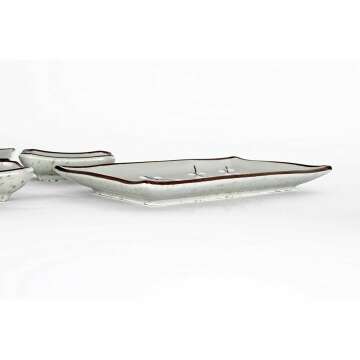 Hinomaru 6 Piece Sushi Dinner Set with Sakura Design