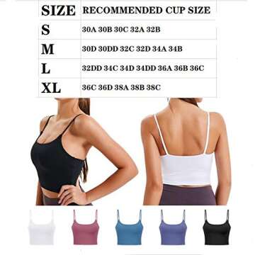 Women's Yoga Tank with Built in Bra,Padded Sports Bra, Crop Tank Tops Wireless Cami Shirt Fitness Yoga Workout Running Red M