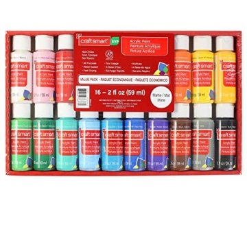 Craft Smart 16 Assorted Acrylic Paint Set for All Ages