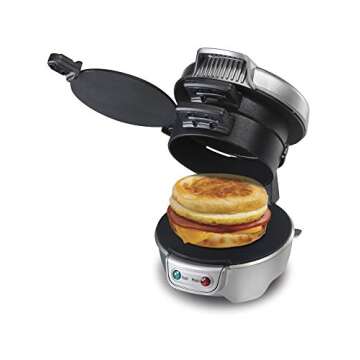Hamilton Beach Breakfast Sandwich Maker Black, Silver