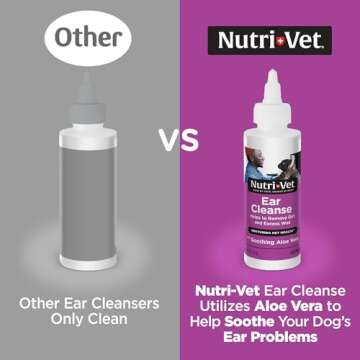 Nutri-Vet Ear Cleanse for Dogs - Ear Cleaner & Deodorizer - Itch Relief - Gentle Formula - 8 oz bottle