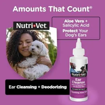 Nutri-Vet Ear Cleanse for Dogs - Gentle Ear Cleaner 8 oz