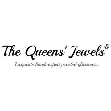 THE QUEENS' JEWELS Aurora Borealis Crown Jeweled Stemless Wine Glass – Regal Crown Of Eye-Catching Sparkling Jewels, Hand-Decorated Glassware – Not Painted, Dazzling and Unique