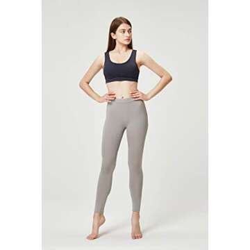 DEVOPS Women's 2 Pack Thermal Long Johns Underwear Leggings Pants (Large, Charcoal/Light Grey)