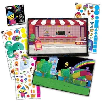 Colorforms Picture Playset for Creative Fun – 106 Repositionable Pieces & 2 Scenes!