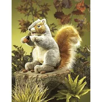 Interactive Folkmanis Gray Squirrel Puppet for Kids