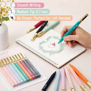 Mr. Pen- Aesthetic Pens, 10 Pack, Assorted Colors, Fast Dry, No Smear Bible Pens Bleed Through, Fine Point Pen, Ballpoint Ballpoint, Tip for Note Taking, Aesthetic, (OOYC012M203)