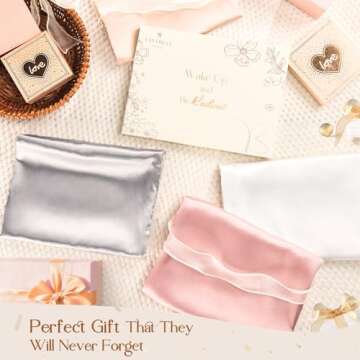 Yanibest Satin Pillowcase, King Size Pillow Cases Set of 2 - Silk Pillow Cases for Hair and Skin with Zipper, Silk Pillow Cases King for 20"x36", Exquisite Packaging for Women Men