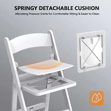 FCH Plastic Folding Chair with Soft Cushion for Events