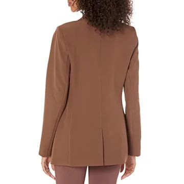 Chic Blake Long Blazer in Coffee Bean for Women
