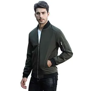 Sandbank Men's Slim Fit Lightweight Bomber Jacket