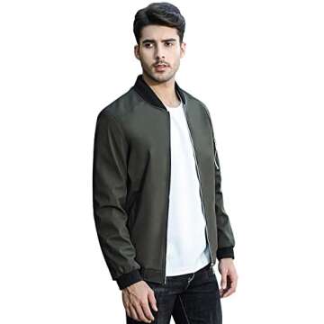 Sandbank Men's Slim Fit Lightweight Bomber Jacket