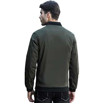 Sandbank Men's Slim Fit Lightweight Bomber Jacket