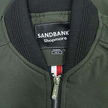 Sandbank Men's Slim Fit Lightweight Bomber Jacket