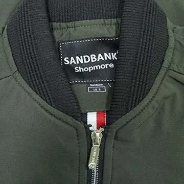 Sandbank Men's Slim Fit Lightweight Bomber Jacket