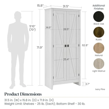 Stylish Ameriwood Home Farmington Storage Cabinet, 31.5"