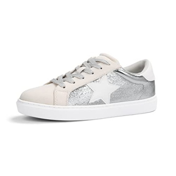 Women's Glitter Star Sneakers: Stylish & Comfortable Walking Shoes