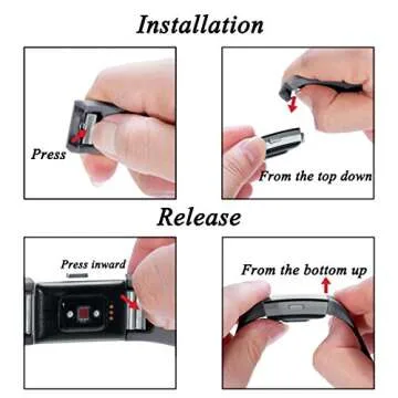 Maledan Bands Replacement Compatible with Fitbit Charge 2, 3-Pack, Small Plum/Gray/Black