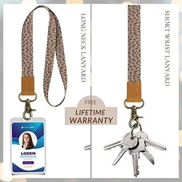 Ultimate Stylish 2-Lanyard Set - Neck & Wrist Keychains for Everyone