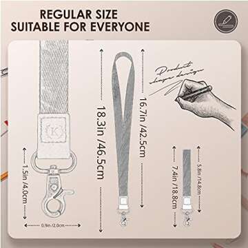 Stylish Lanyard Set for Keys and ID Badges Holder