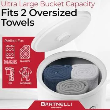 Bartnelli Pro Luxury Premium Towel Warmer, Extra Large Modern Bucket Style Warmer for Home Bath & Spa Towels, Blankets & Bathrobes | Great Gift Idea for Men, Women for Holidays,Birthdays,Anniversaries