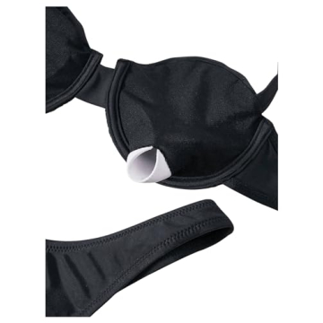 OYOANGLE Women's 3D Floral Bikini Set Stylish Swimwear