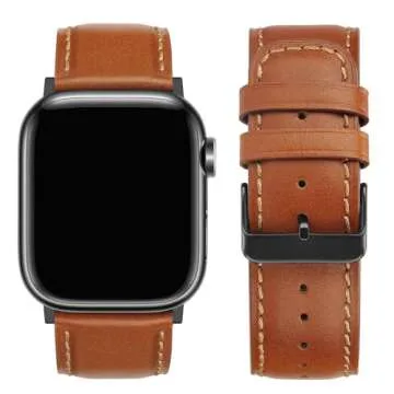 Tasikar Genuine Leather Apple Watch Band for All Models