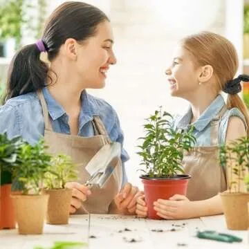 Delxo 100 Pcs 6 Inch Plants Nursery Pots Reusable Plant Seeding Nursery Pot Waterproof Plastic Pots Seed Starting Pots