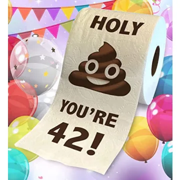 Holy You're 42 Birthday Toilet Paper Gift for Laughs